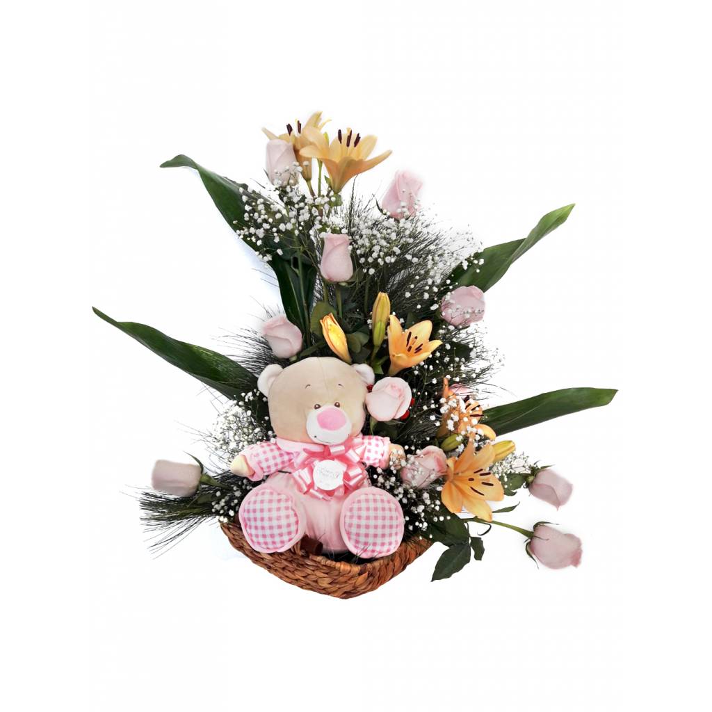 Nacimiento con Rosas y Liliums